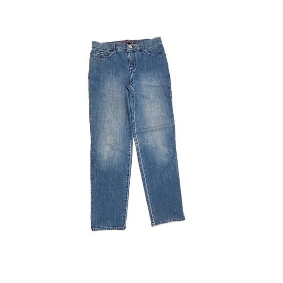 Gloria Vanderbilt Amanda Straight Leg Women's size 4P Dark Wash Blue Denim Jeans - Picture 1 of 4